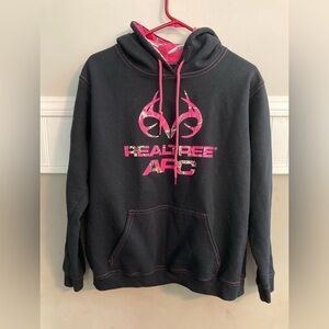 RealTree Pink Camouflaged Hoodie Size Large